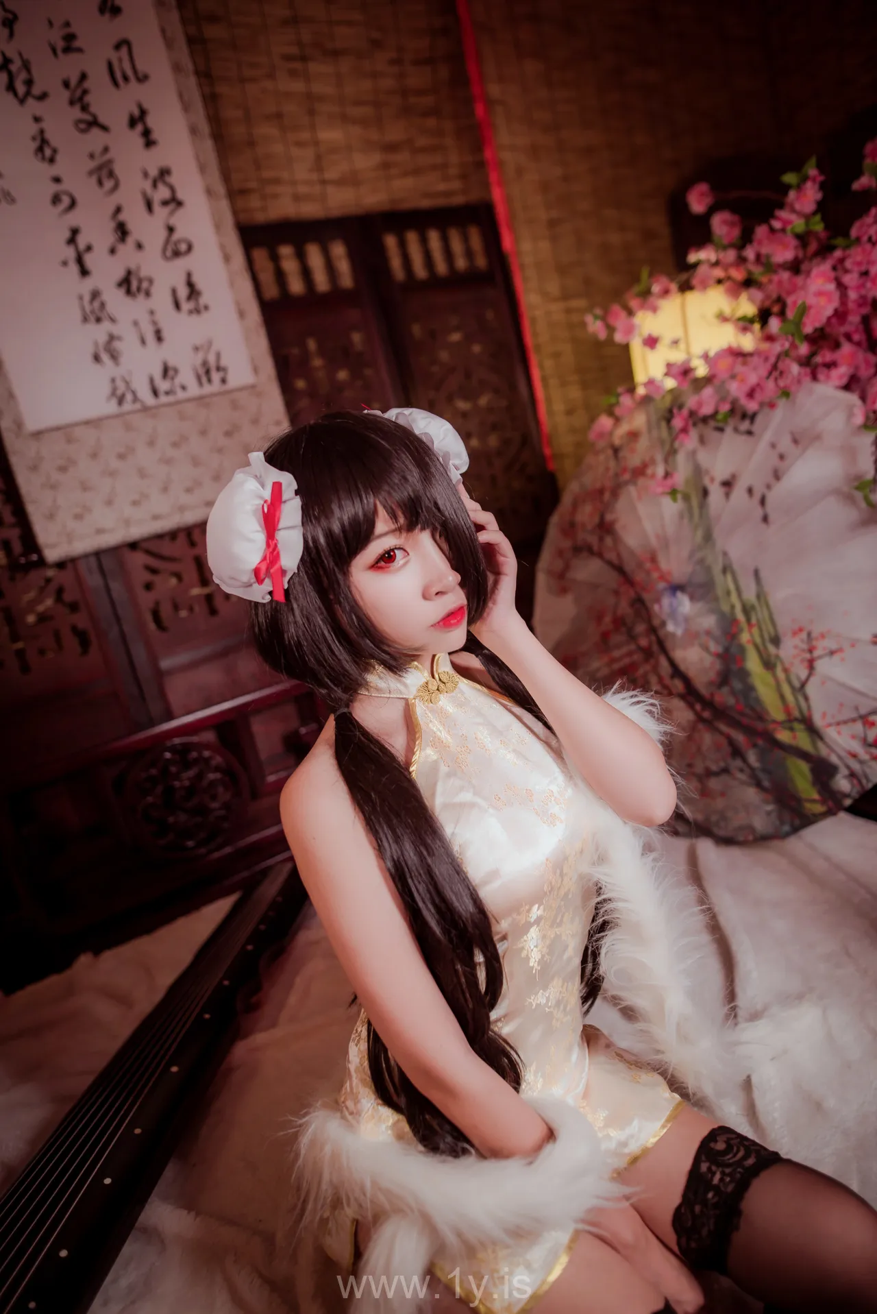 Nisa（二佐） Vol.021 Adorable & Attractive Chinese Jade 狂三旗袍