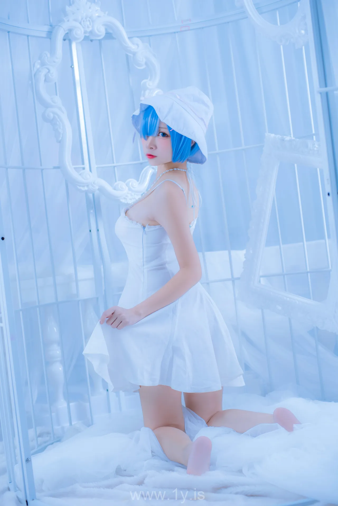 Nisa（二佐） Vol.022 Exquisite Chinese Women 雷姆白裙