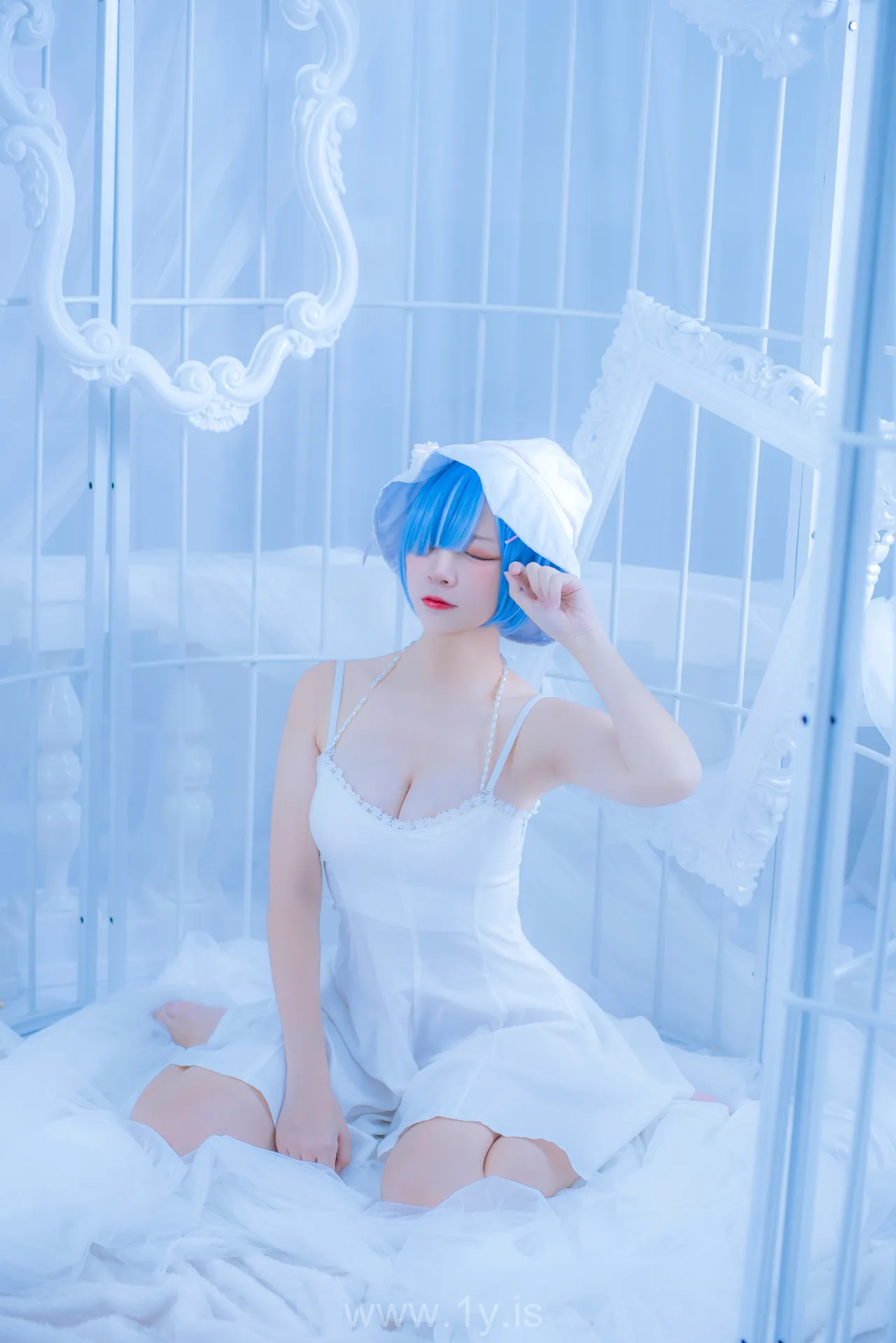 Nisa（二佐） Vol.022 Exquisite Chinese Women 雷姆白裙