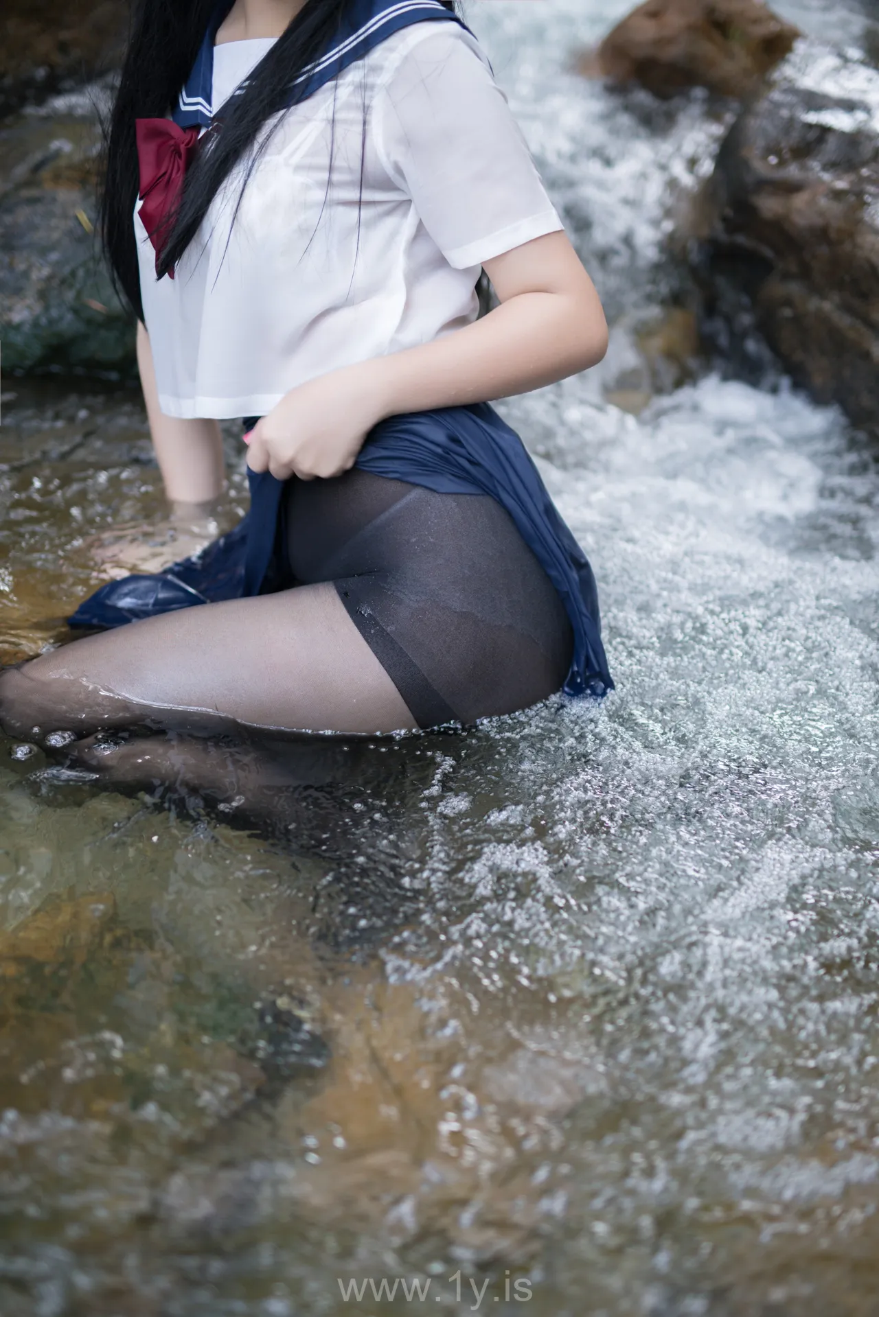 Coser@白烨 NO.010 Classy Asian Model 湿身JK