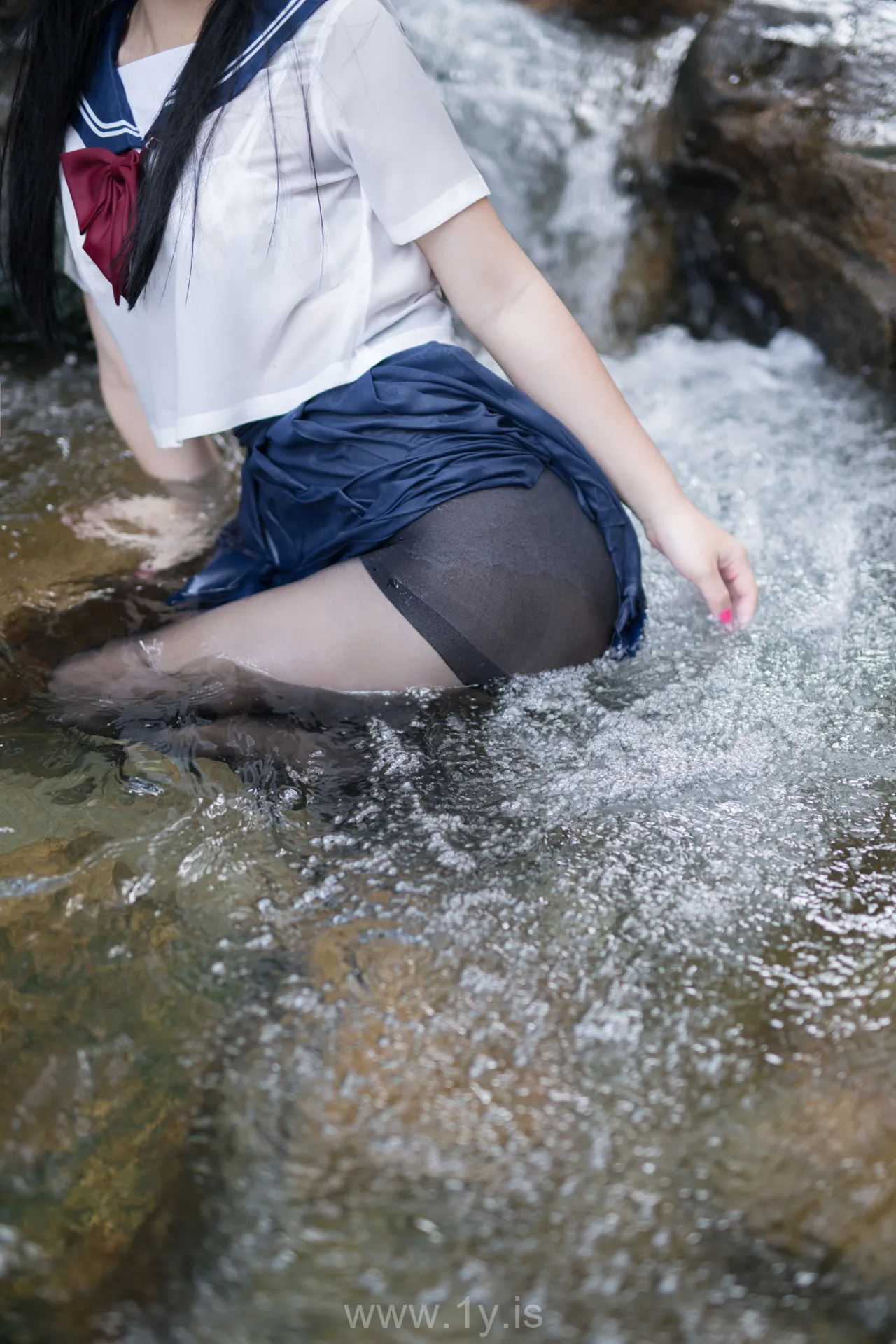 Coser@白烨 NO.010 Classy Asian Model 湿身JK