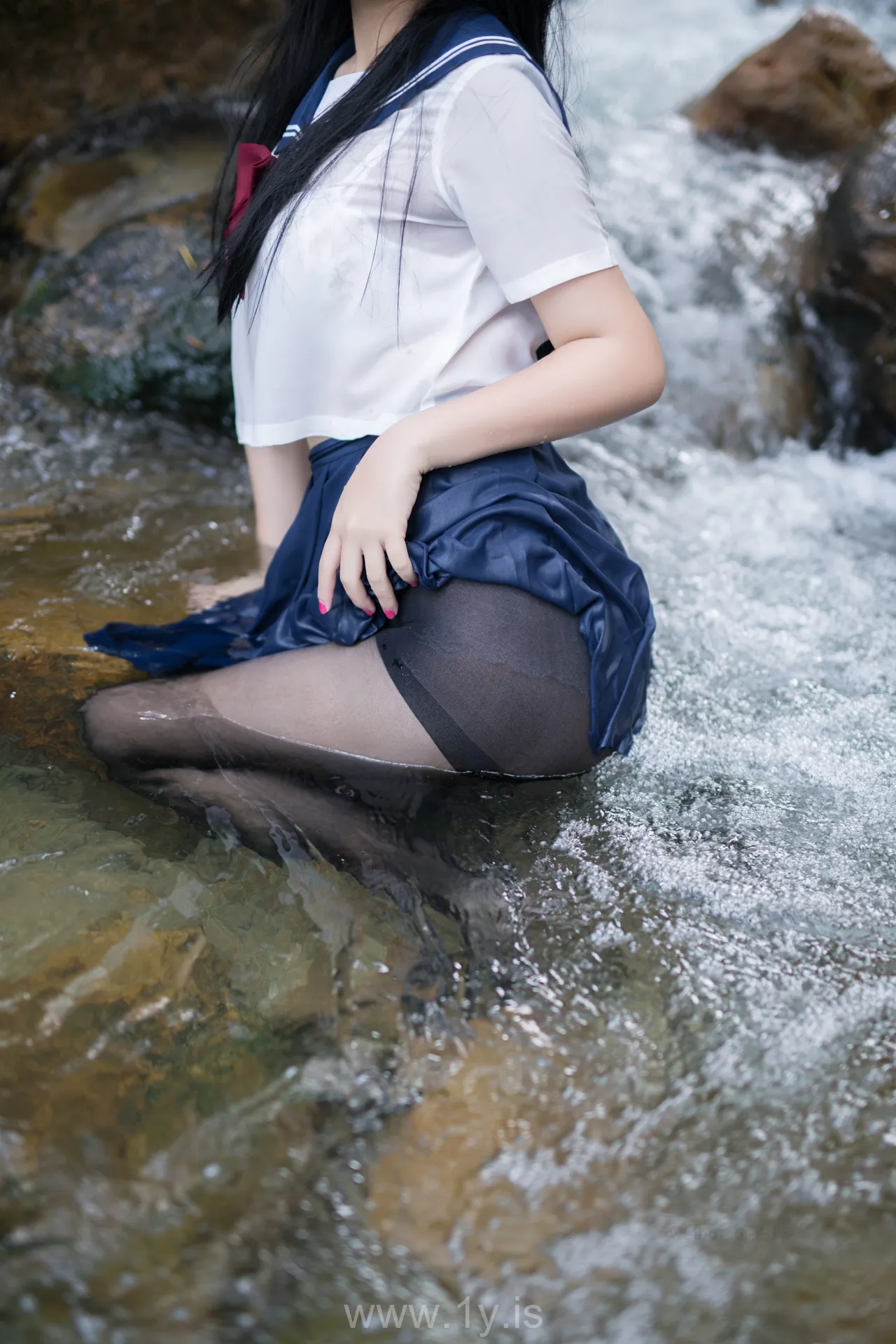 Coser@白烨 NO.010 Classy Asian Model 湿身JK