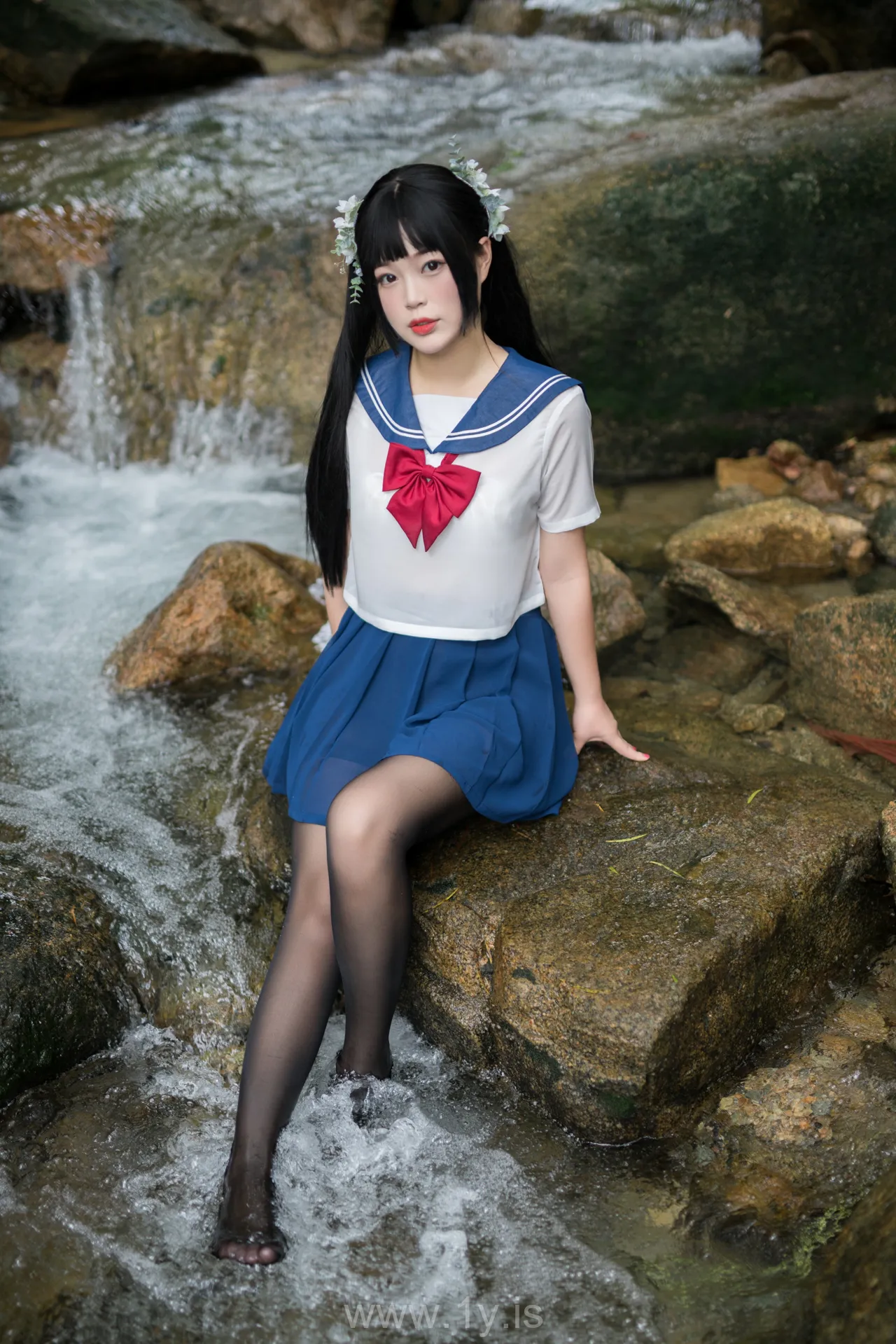 Coser@白烨 NO.010 Classy Asian Model 湿身JK