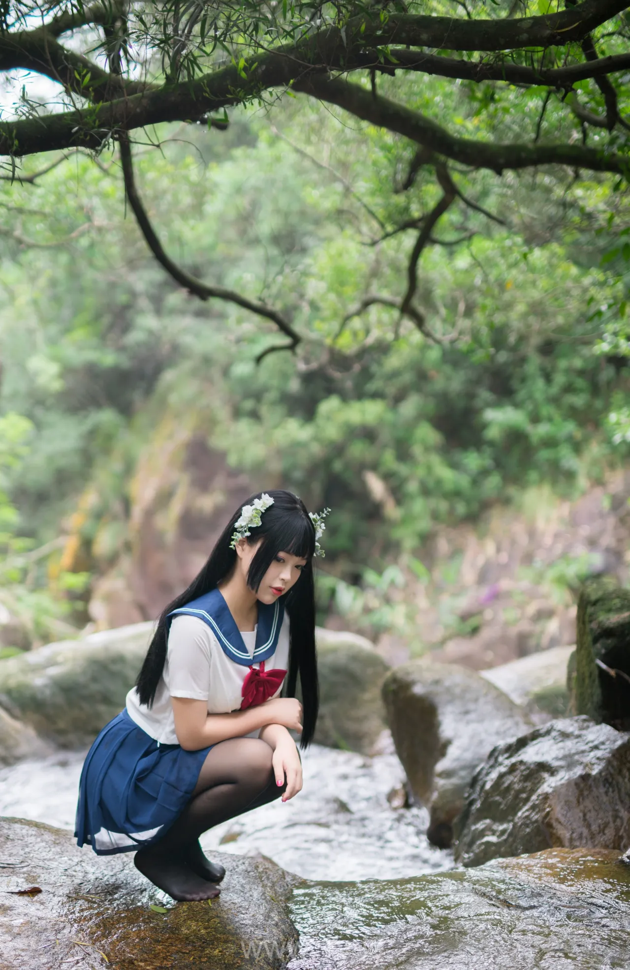 Coser@白烨 NO.010 Classy Asian Model 湿身JK