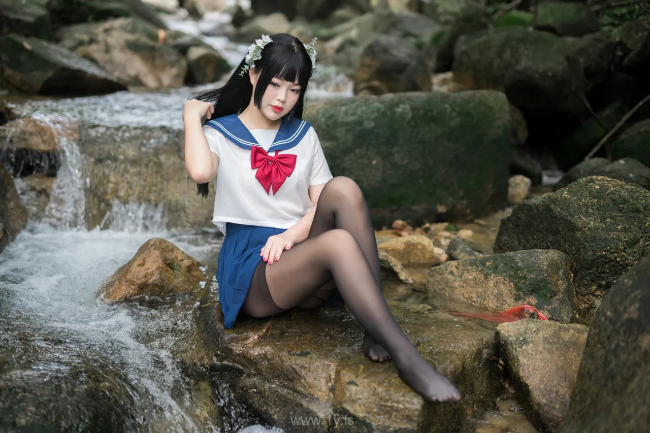 Coser@白烨 NO.010 Classy Asian Model 湿身JK