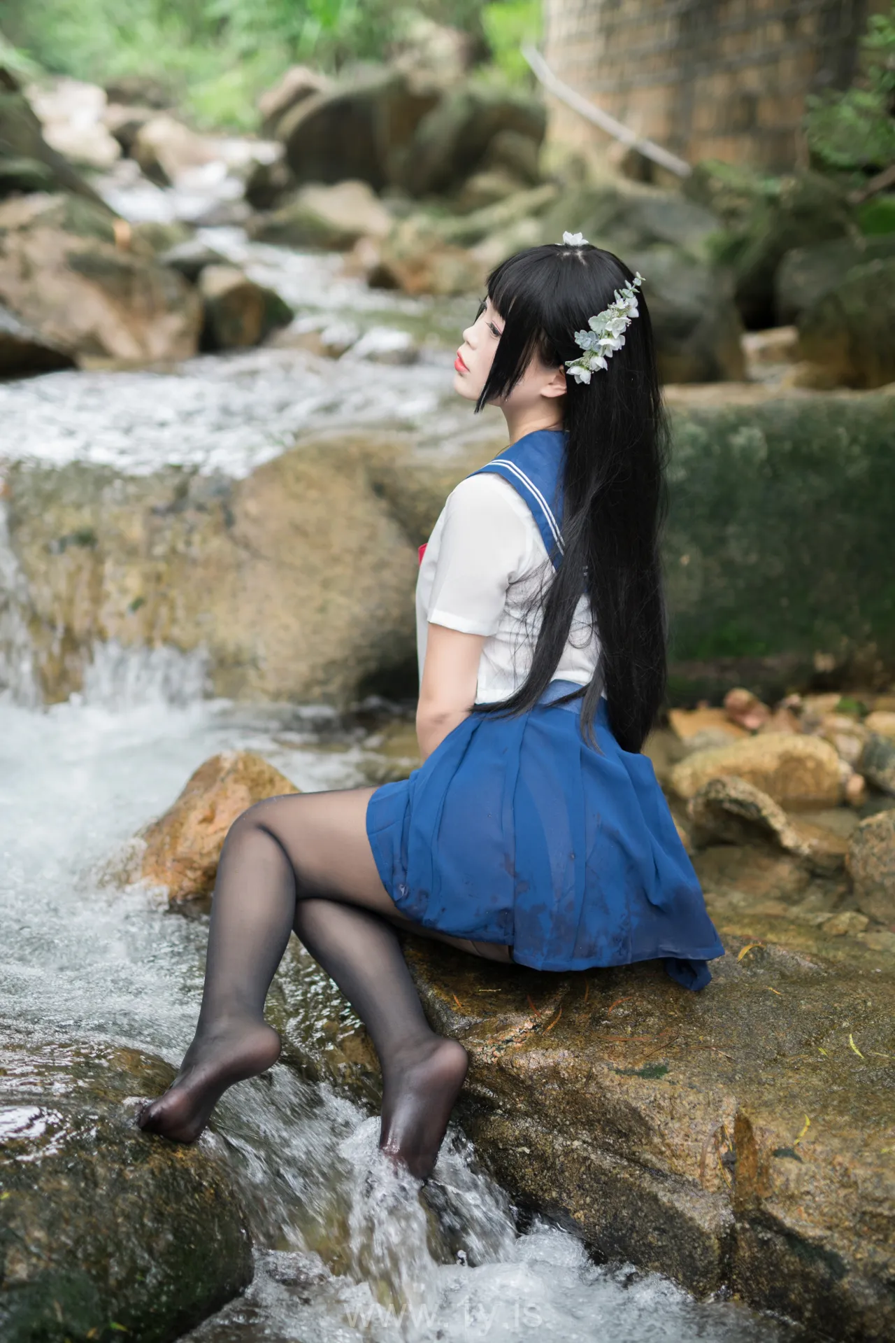 Coser@白烨 NO.010 Classy Asian Model 湿身JK