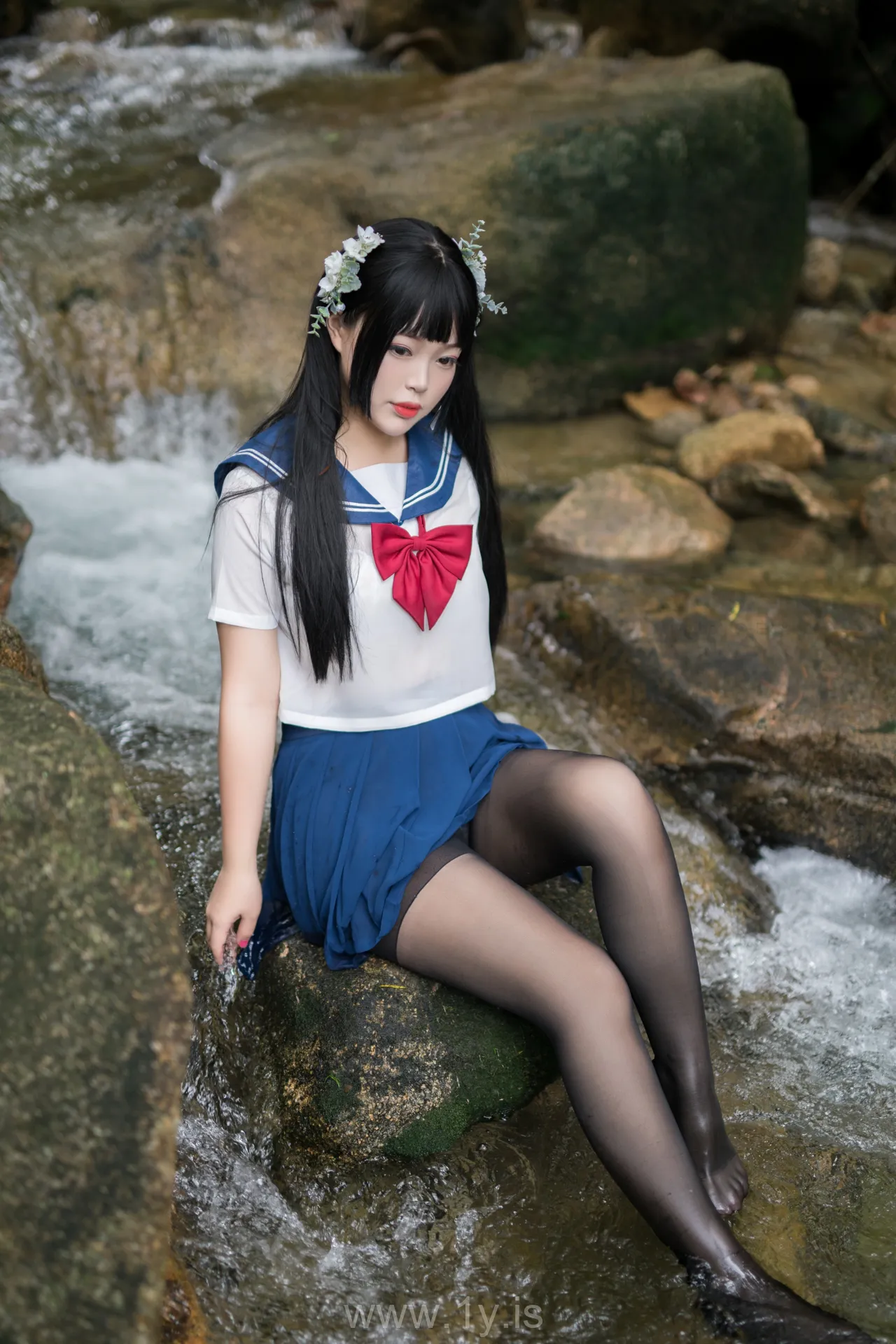 Coser@白烨 NO.010 Classy Asian Model 湿身JK