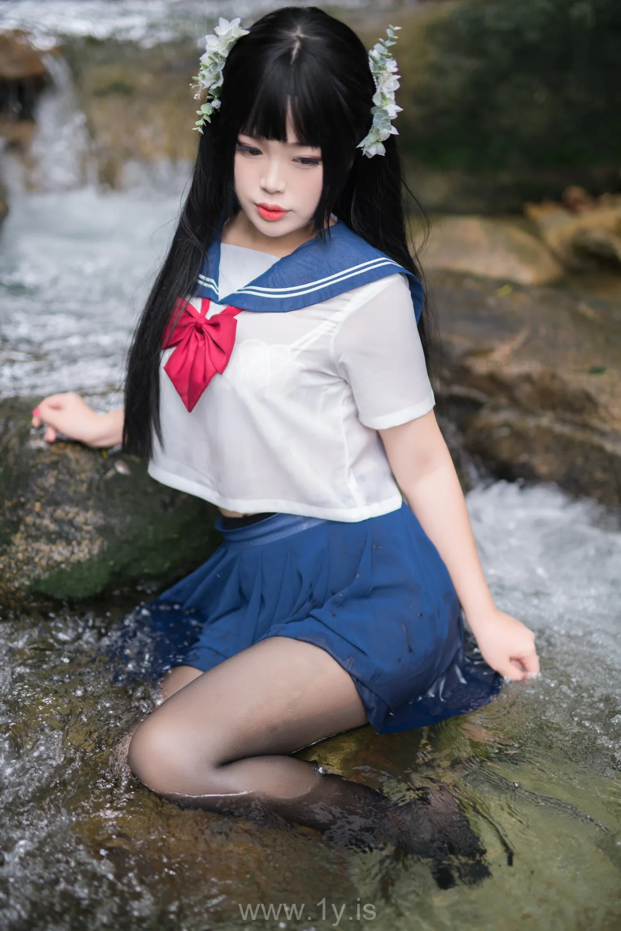 Coser@白烨 NO.010 Classy Asian Model 湿身JK