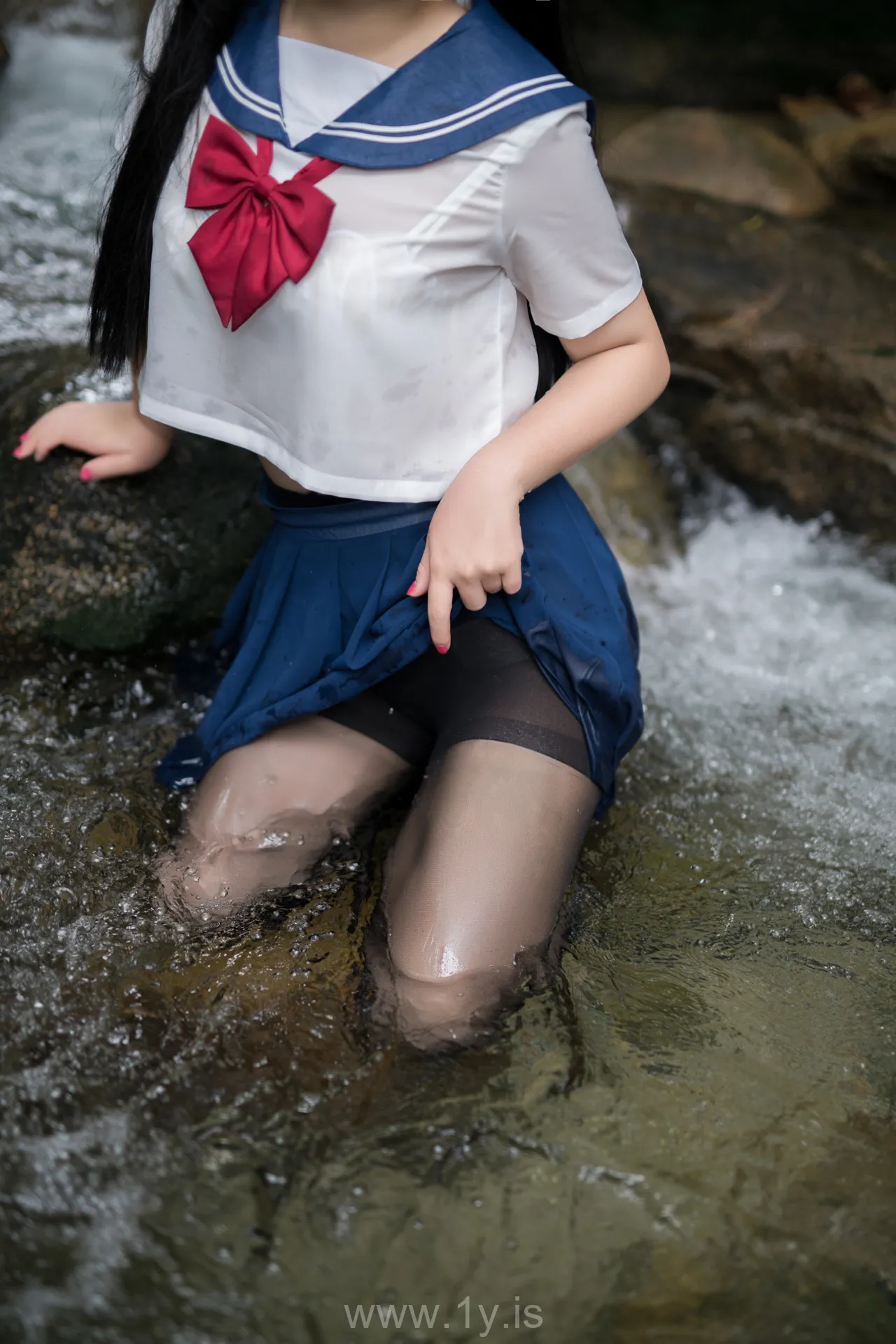 Coser@白烨 NO.010 Classy Asian Model 湿身JK