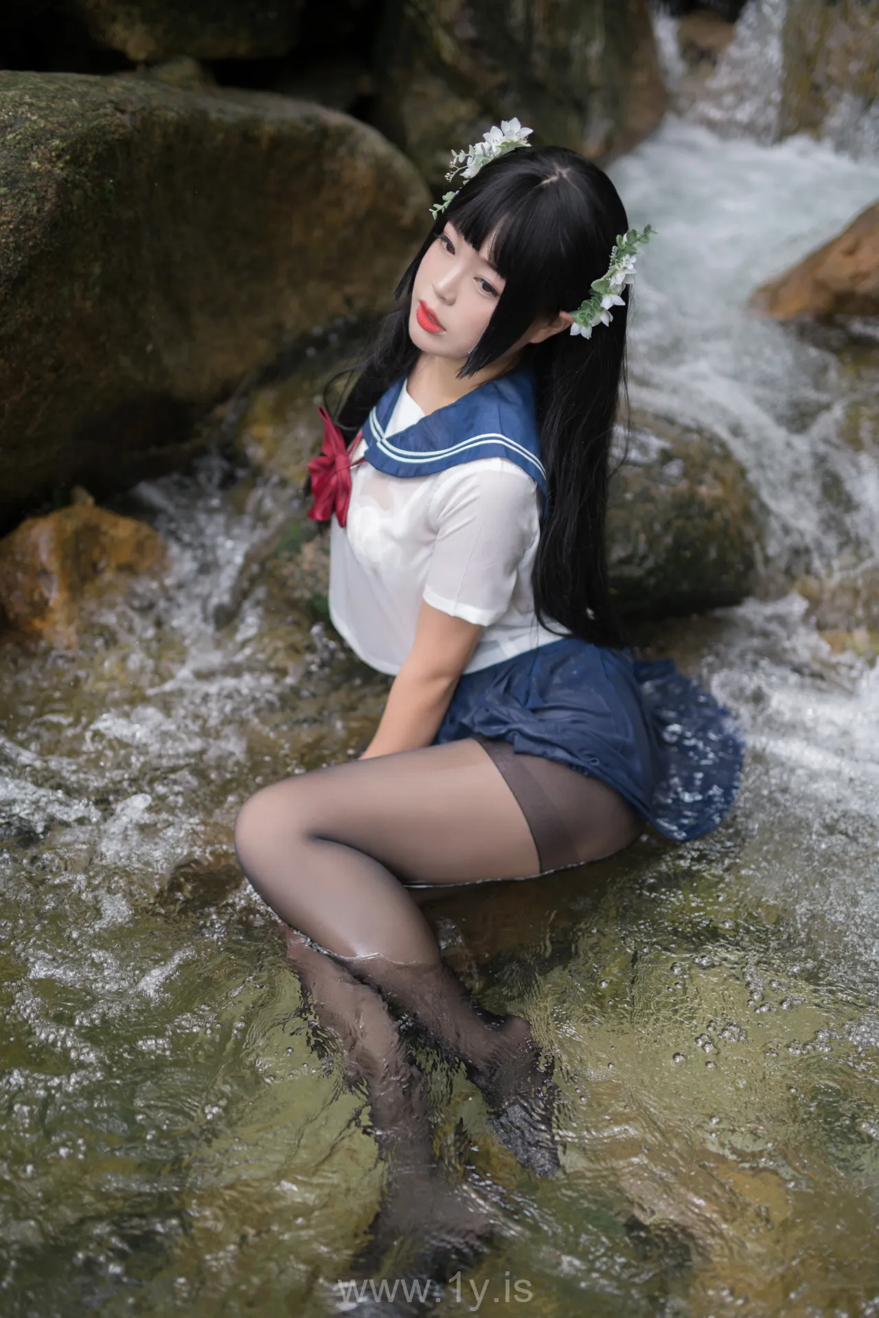 Coser@白烨 NO.010 Classy Asian Model 湿身JK