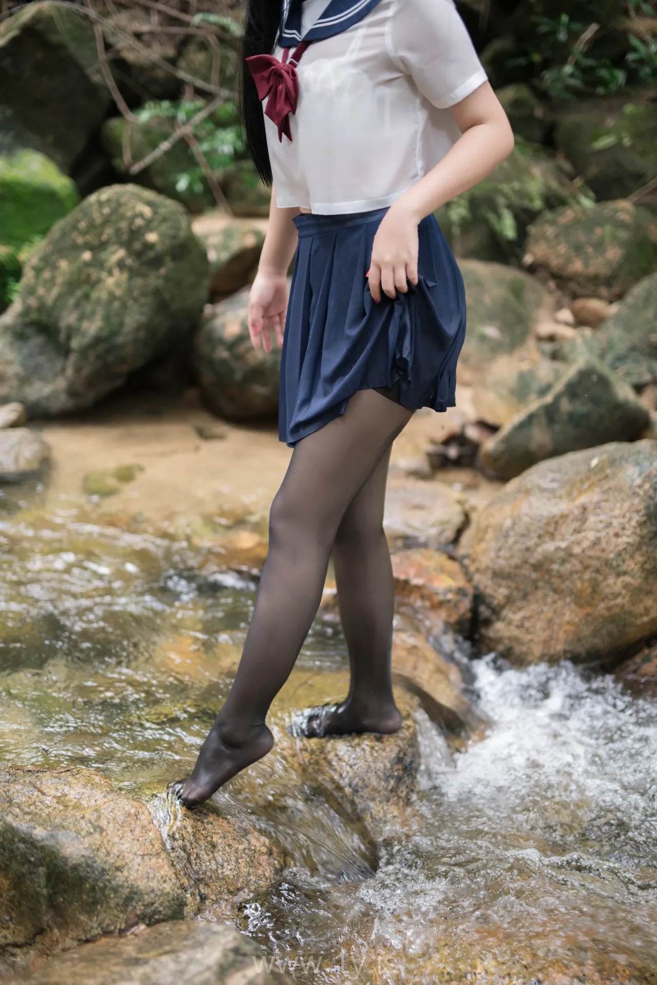 Coser@白烨 NO.010 Classy Asian Model 湿身JK