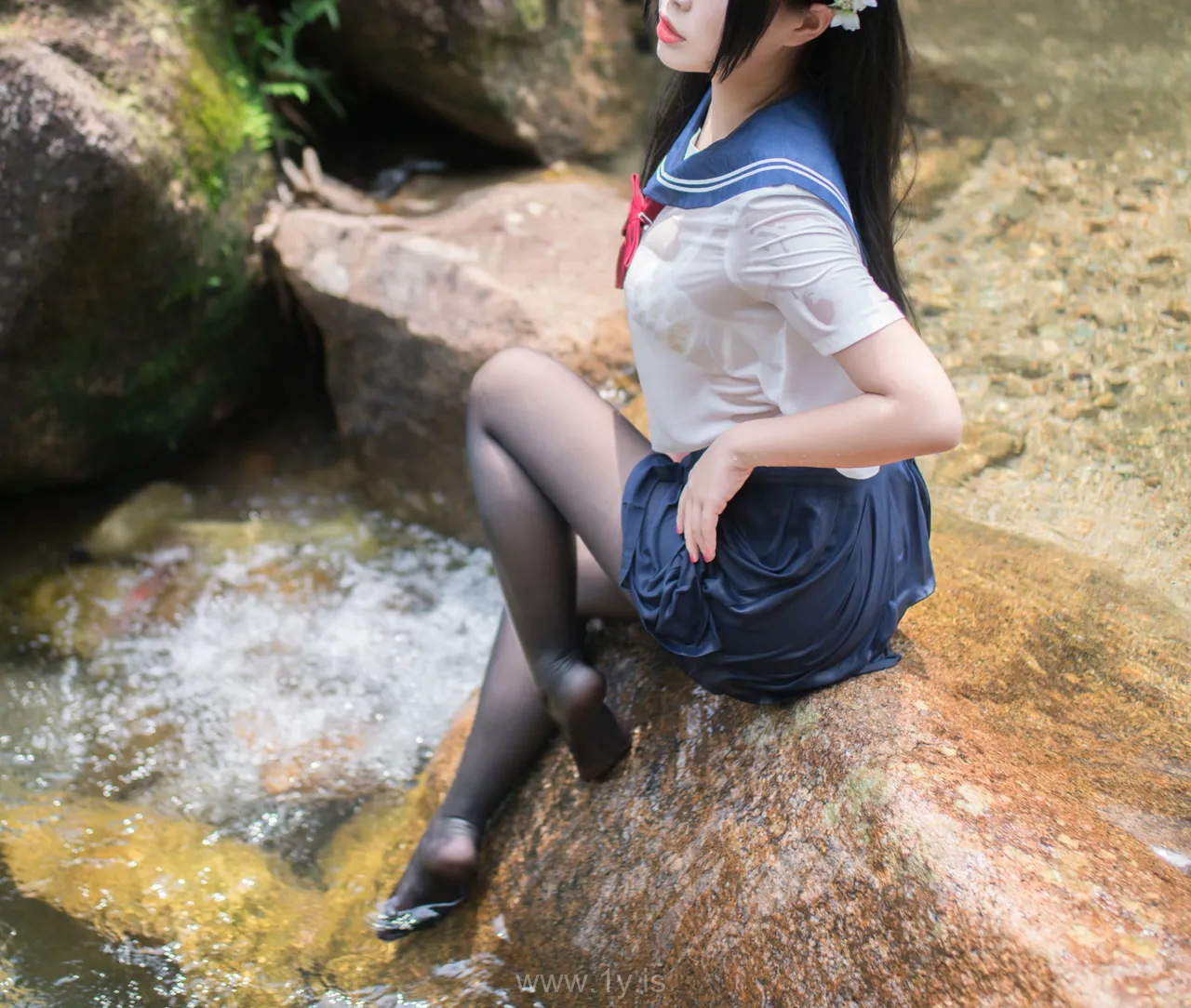 Coser@白烨 NO.010 Classy Asian Model 湿身JK