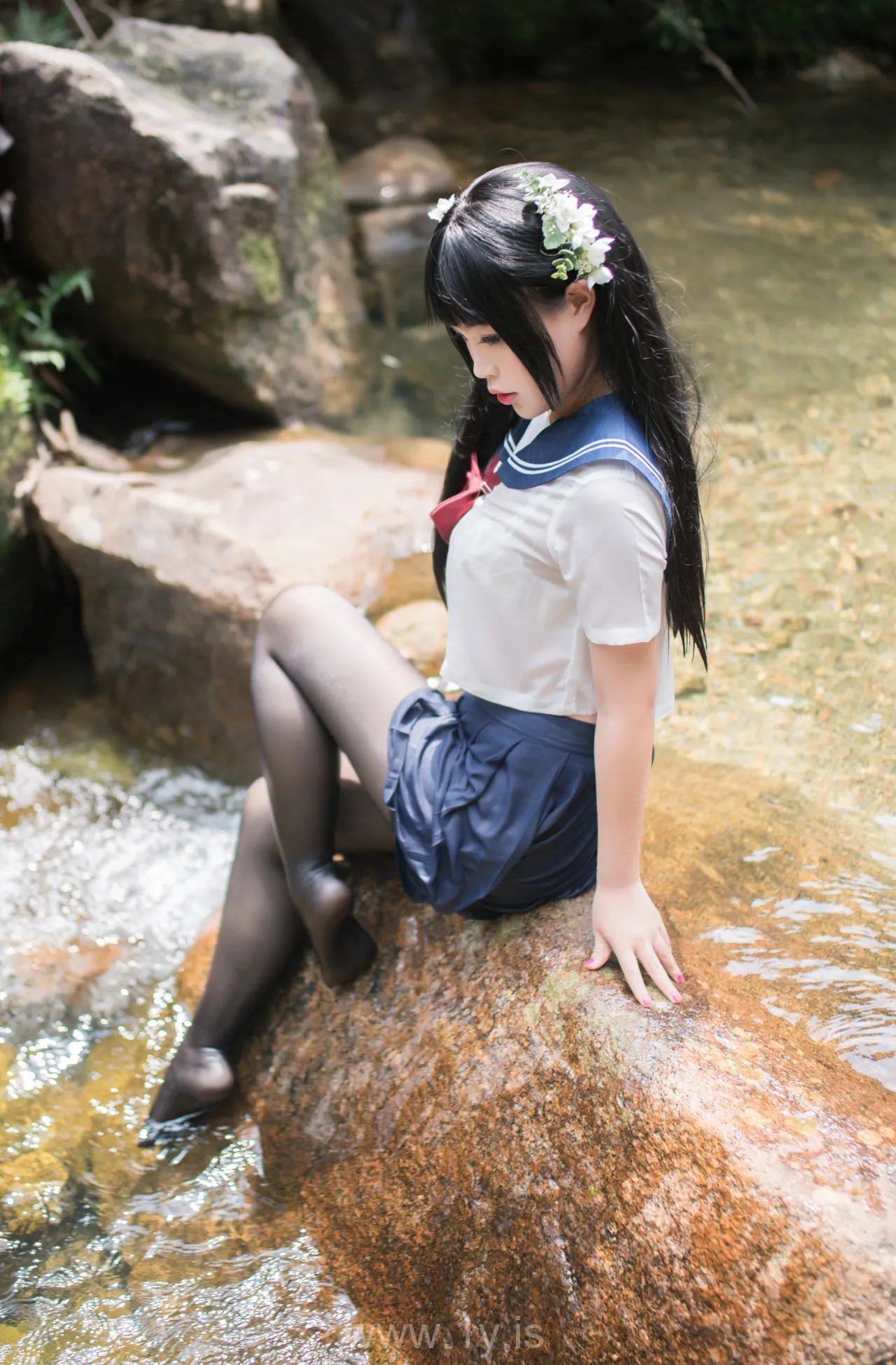 Coser@白烨 NO.010 Classy Asian Model 湿身JK