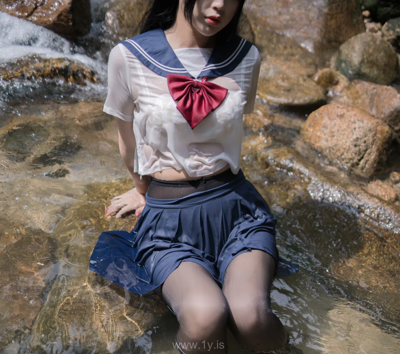 Coser@白烨 NO.010 Classy Asian Model 湿身JK