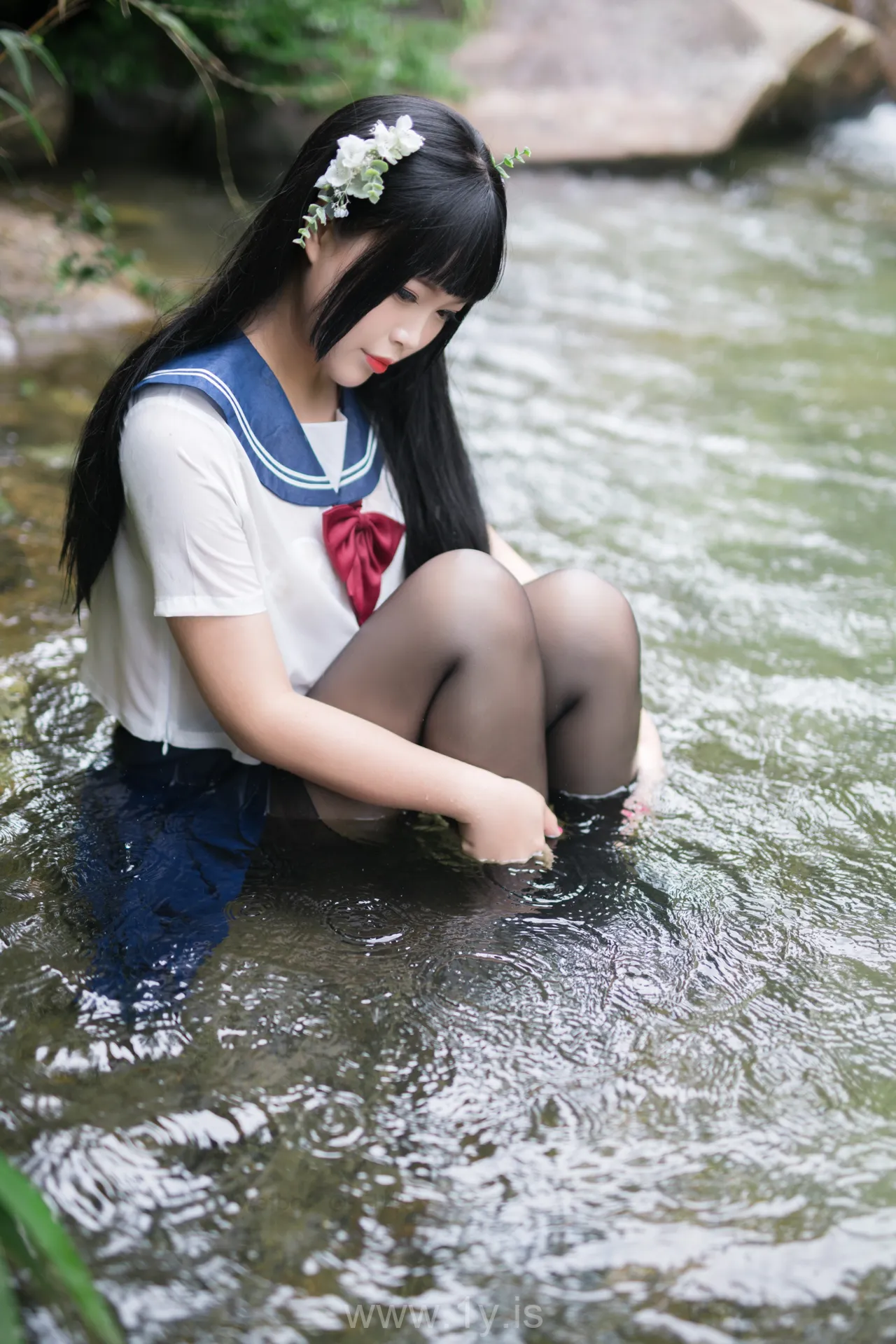 Coser@白烨 NO.010 Classy Asian Model 湿身JK