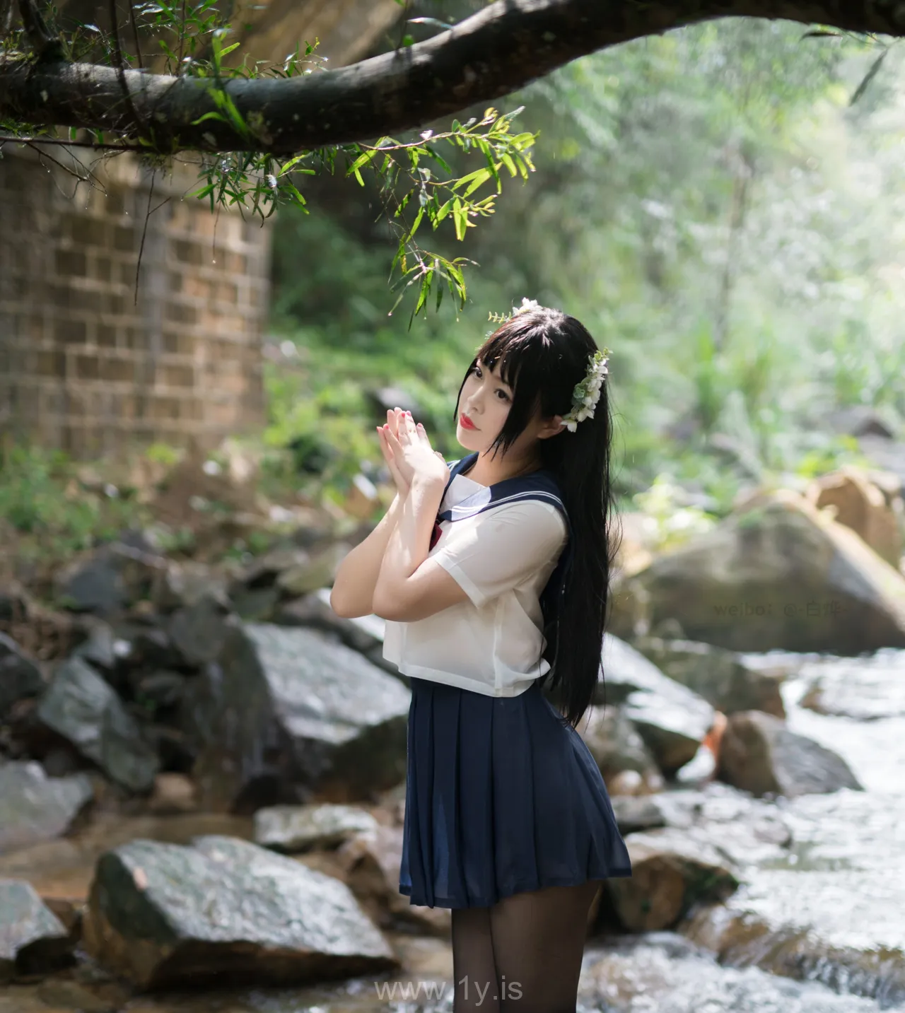 Coser@白烨 NO.010 Classy Asian Model 湿身JK