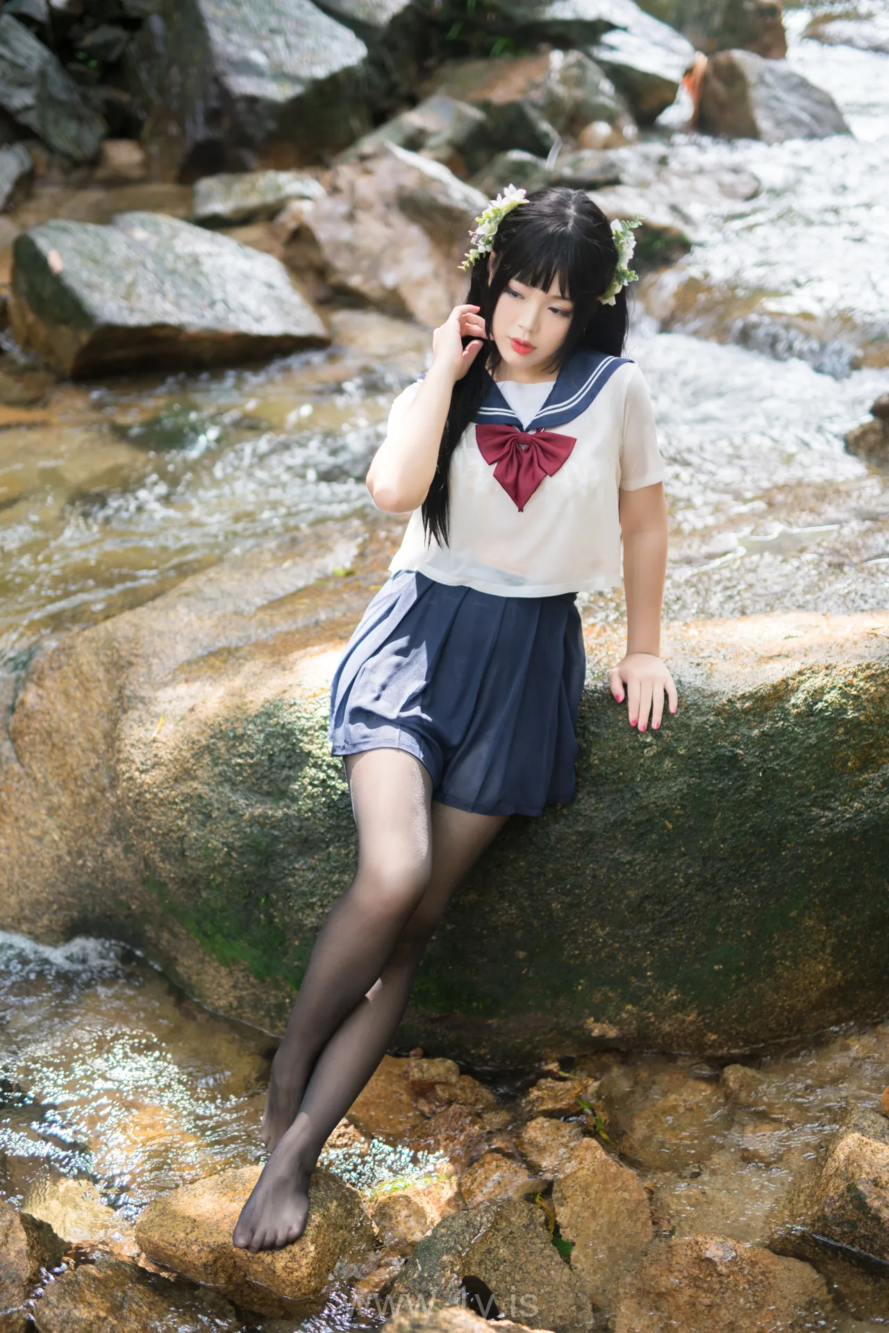 Coser@白烨 NO.010 Classy Asian Model 湿身JK