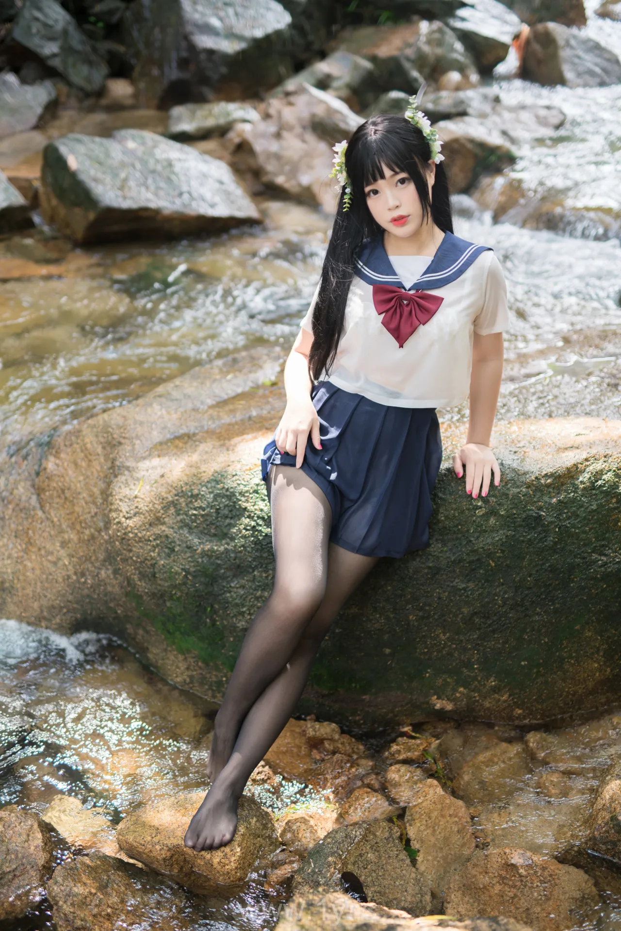 Coser@白烨 NO.010 Classy Asian Model 湿身JK