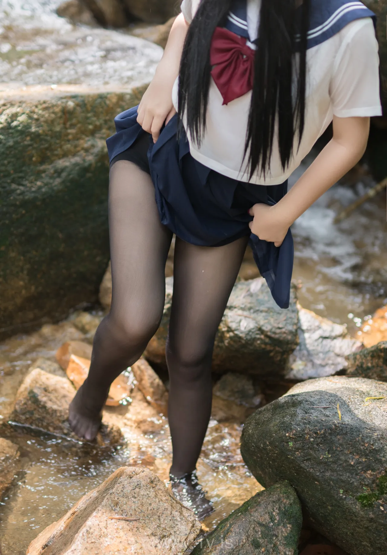 Coser@白烨 NO.010 Classy Asian Model 湿身JK