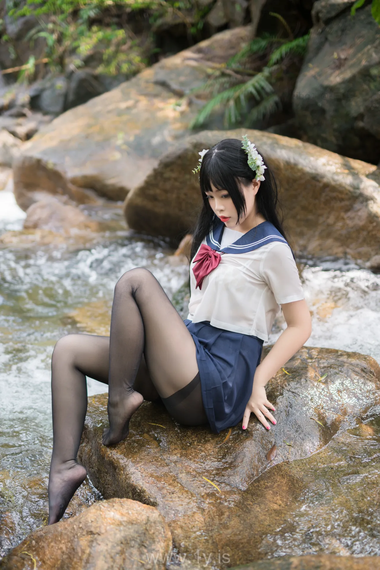 Coser@白烨 NO.010 Classy Asian Model 湿身JK