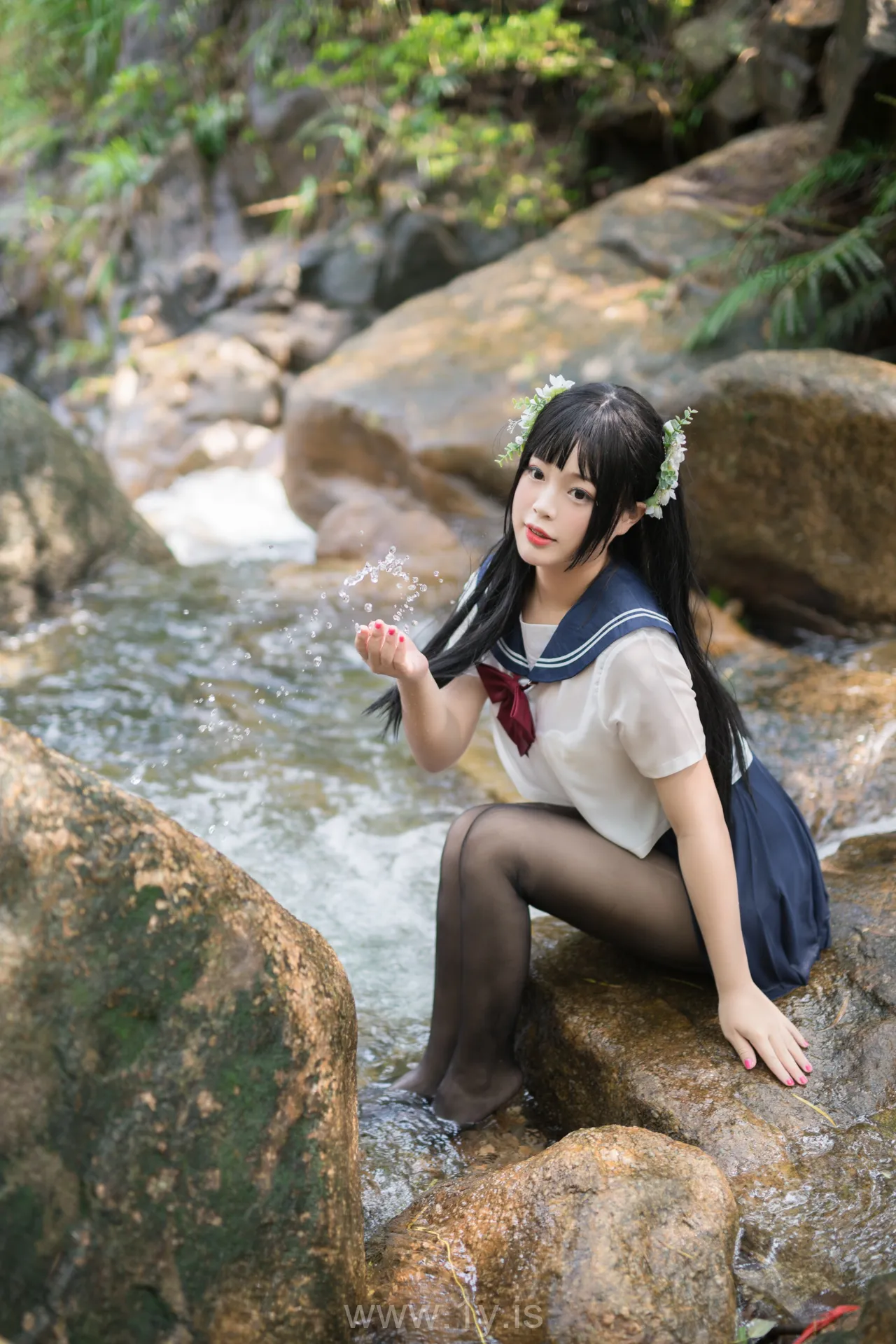 Coser@白烨 NO.010 Classy Asian Model 湿身JK