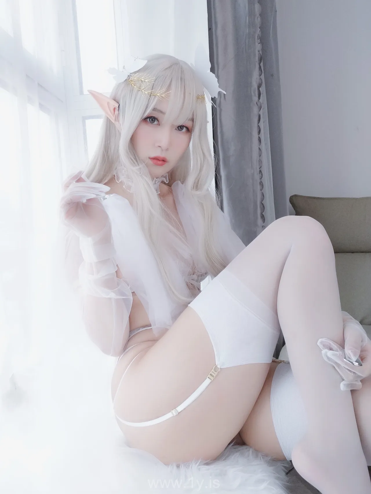 Coser@白银81 NO.006 Well Done & Appealing Chinese Peri 纯白精灵