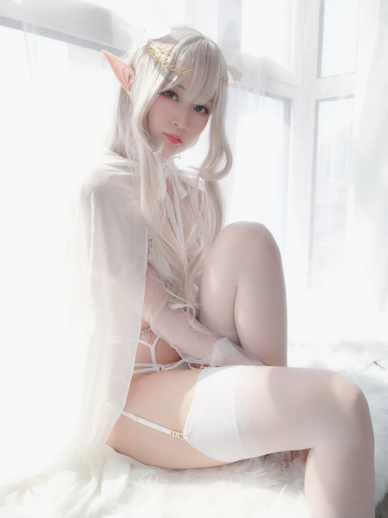 Coser@白银81 NO.006 Well Done & Appealing Chinese Peri 纯白精灵