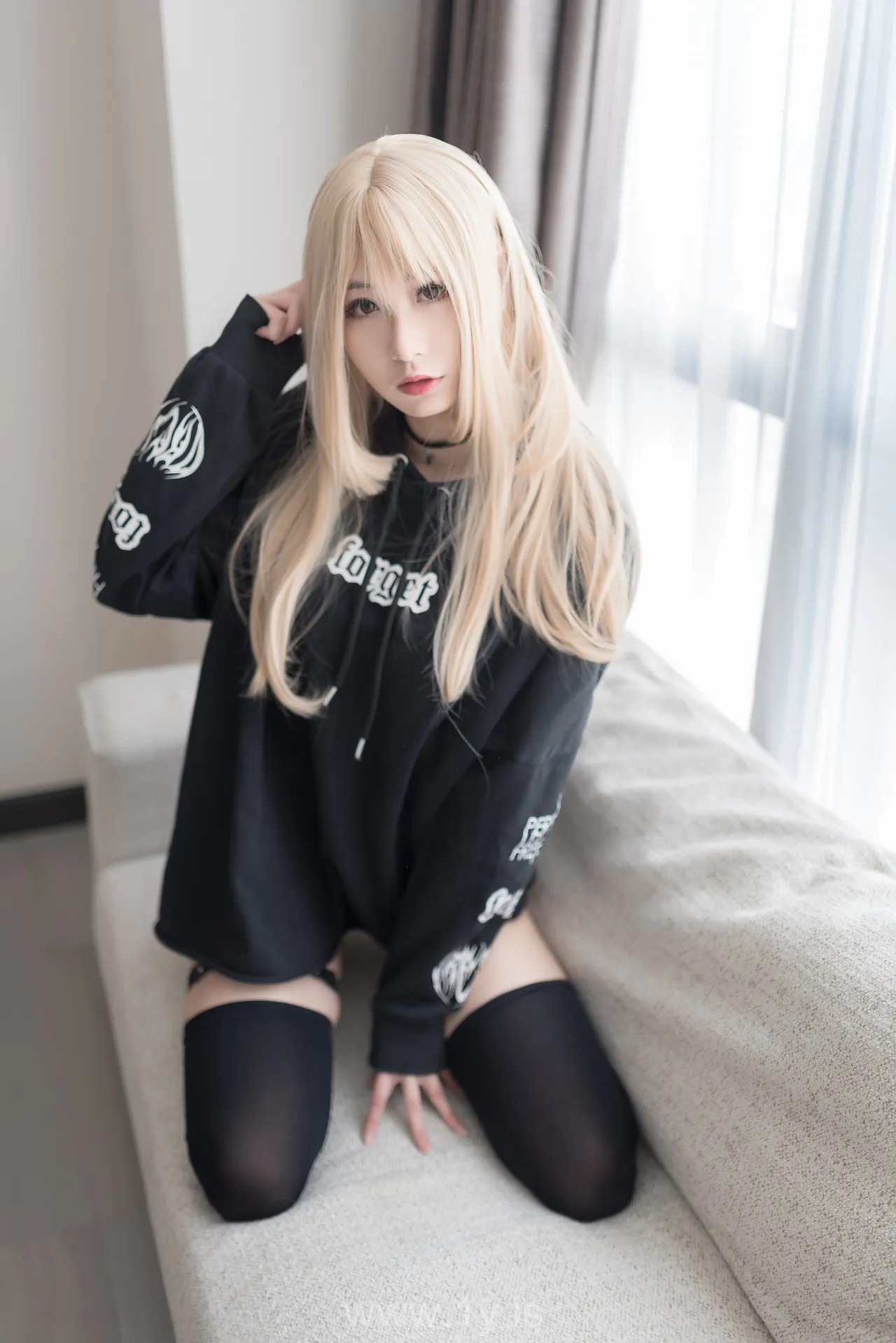 风之领域 NO.017金发美女黑色诱惑