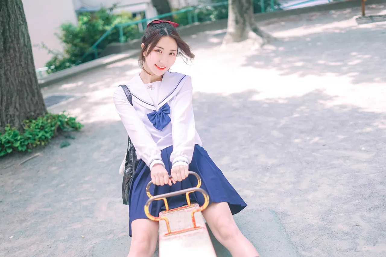 Coser@黑川 NO.034 Elegant & Irresistible Asian Peri 单马尾制服