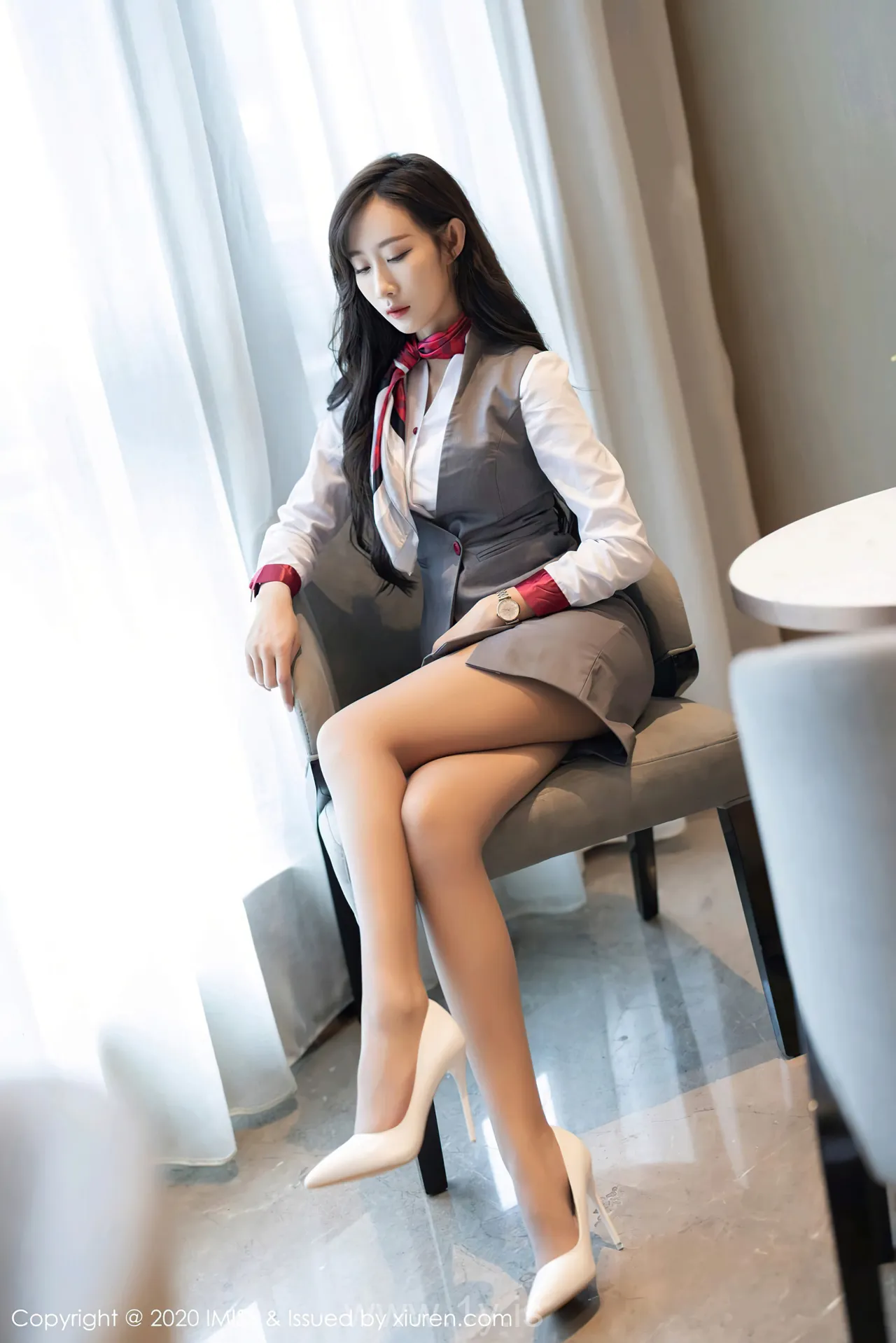 IMISS  NO.524 Irresistible & Delightful Chinese Homebody Girl 萌白酱