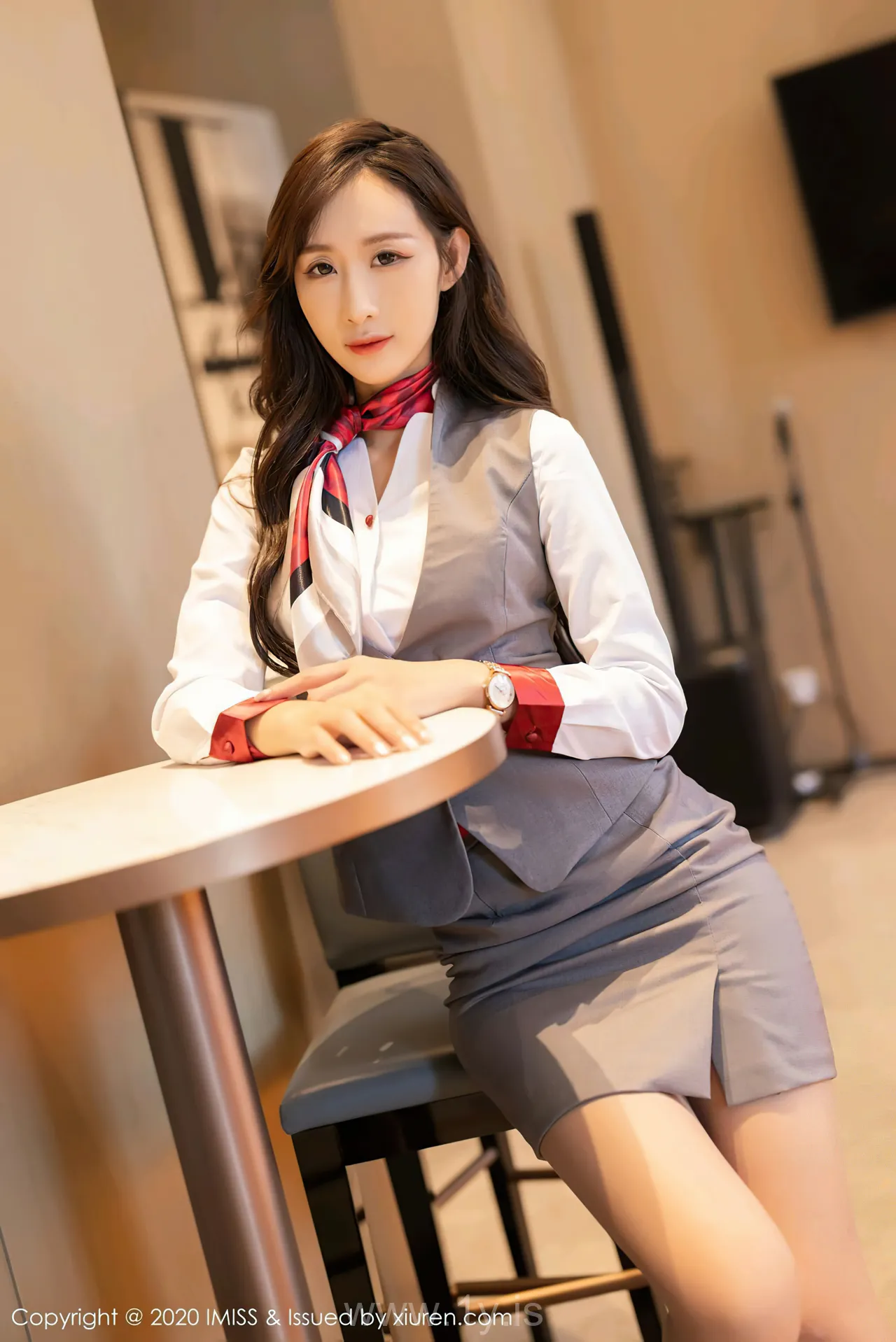IMISS  NO.524 Irresistible & Delightful Chinese Homebody Girl 萌白酱