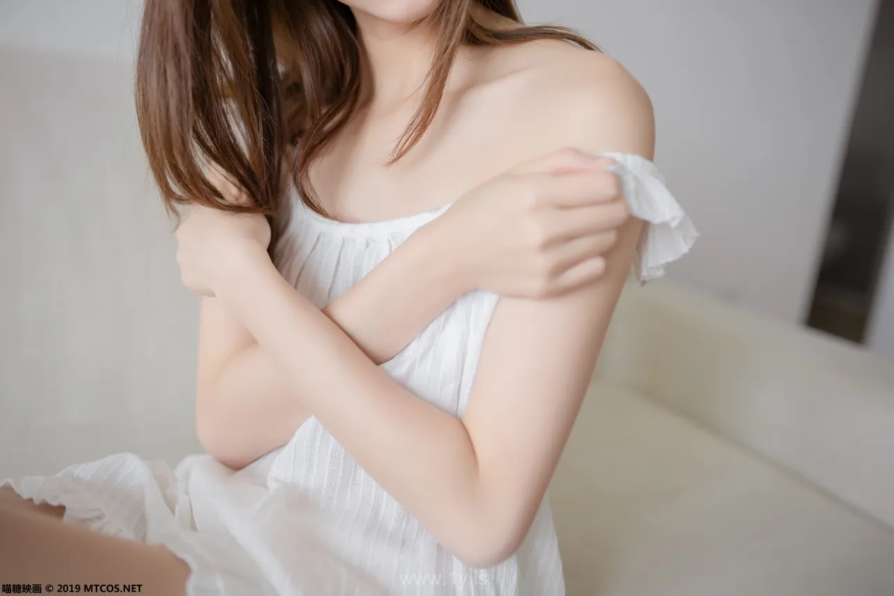 喵糖映画 VOL.056kitaro_绮太郎白色睡衣