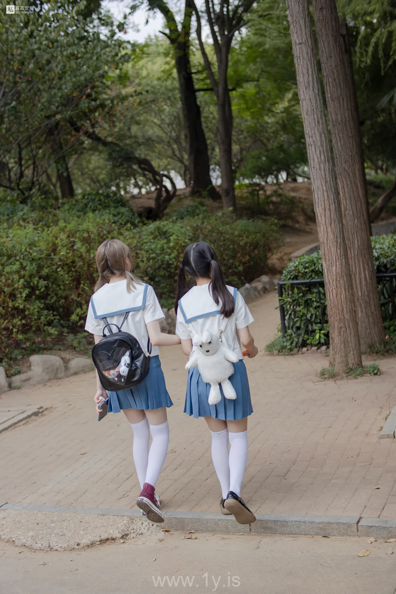 森萝财团 JKFUN-025 默陌&Aika  80D白丝过膝袜