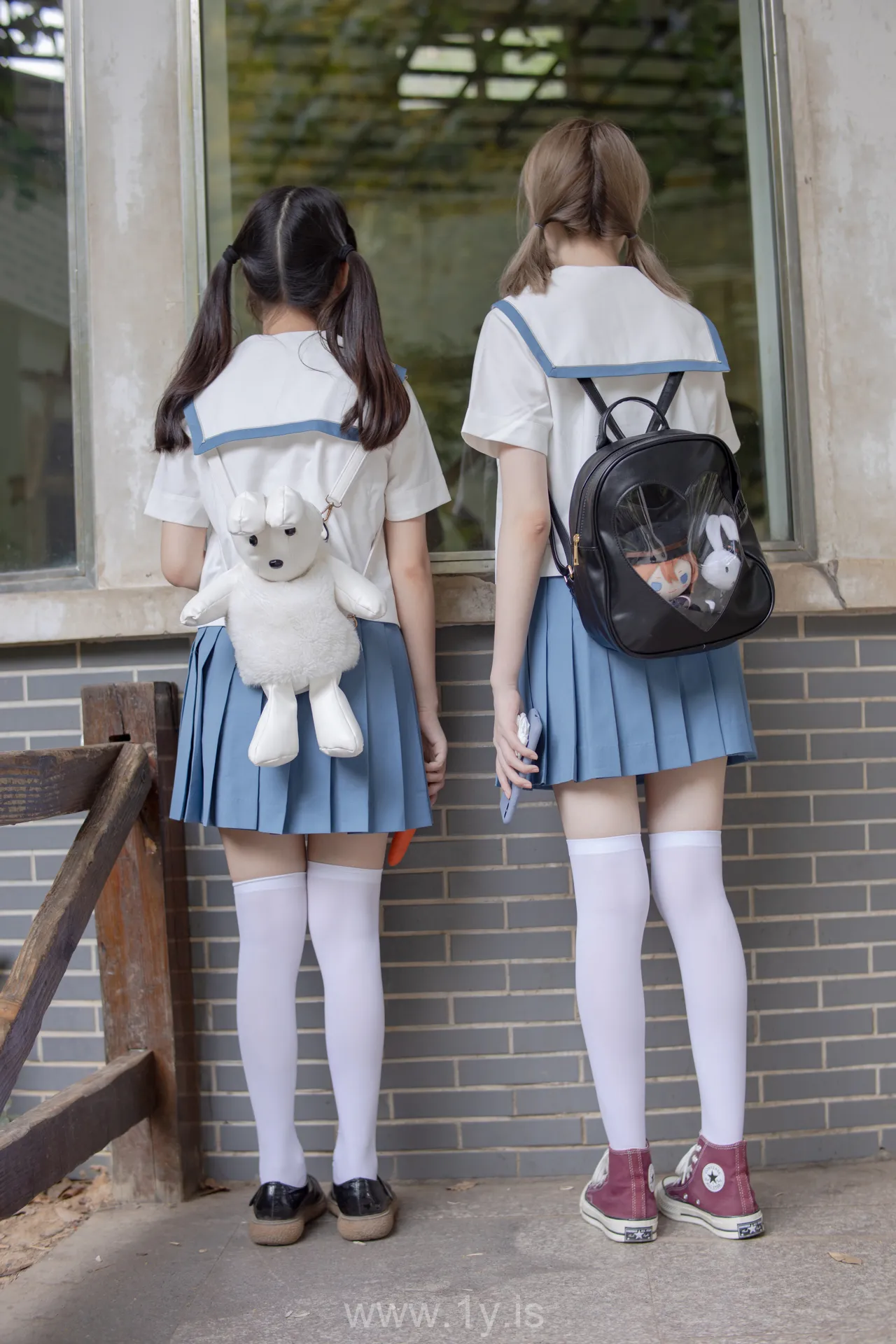 森萝财团 JKFUN-025 默陌&Aika  80D白丝过膝袜