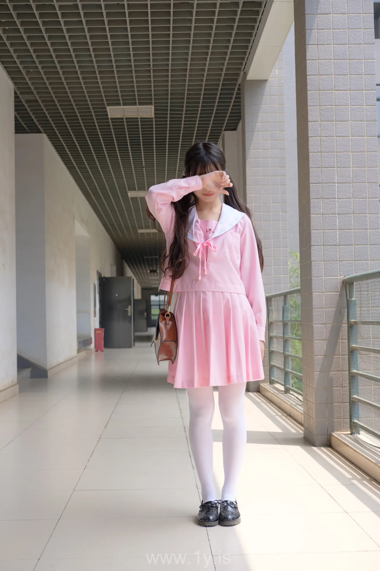 森萝财团 X-026 JK粉色校服白丝