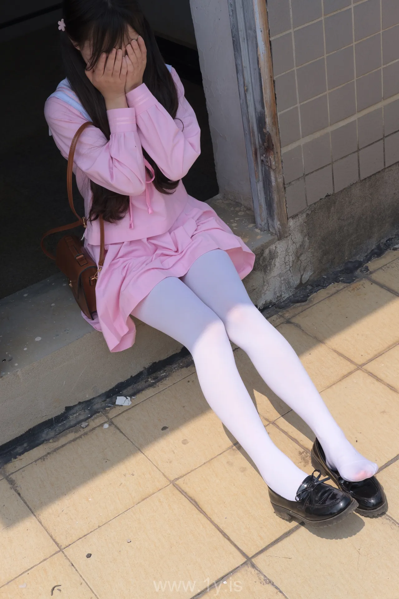 森萝财团 X-026 JK粉色校服白丝