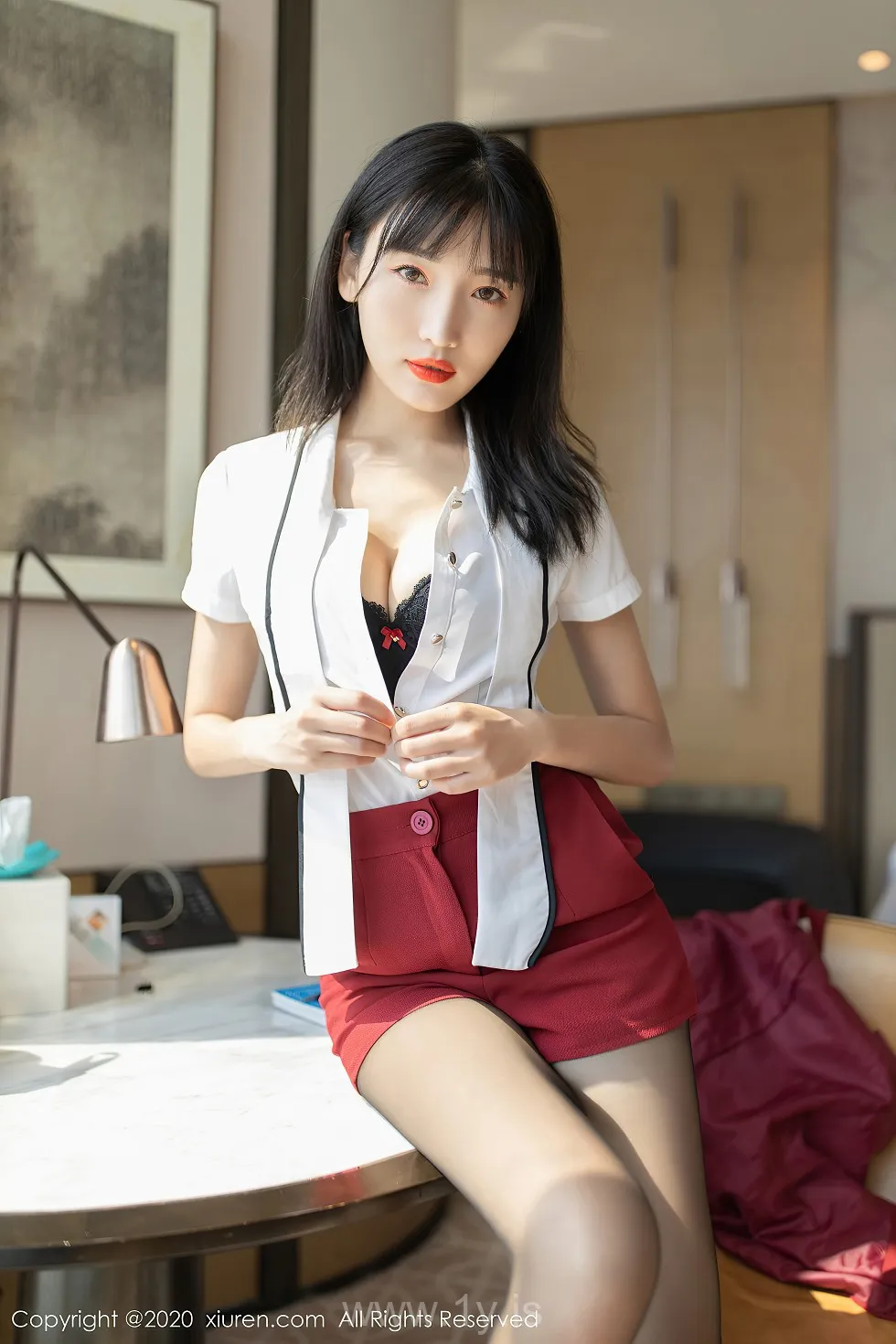 XIUREN(秀人网) NO.2604 Breathtaking & Refined Chinese Homebody Girl 嫩模陆萱萱