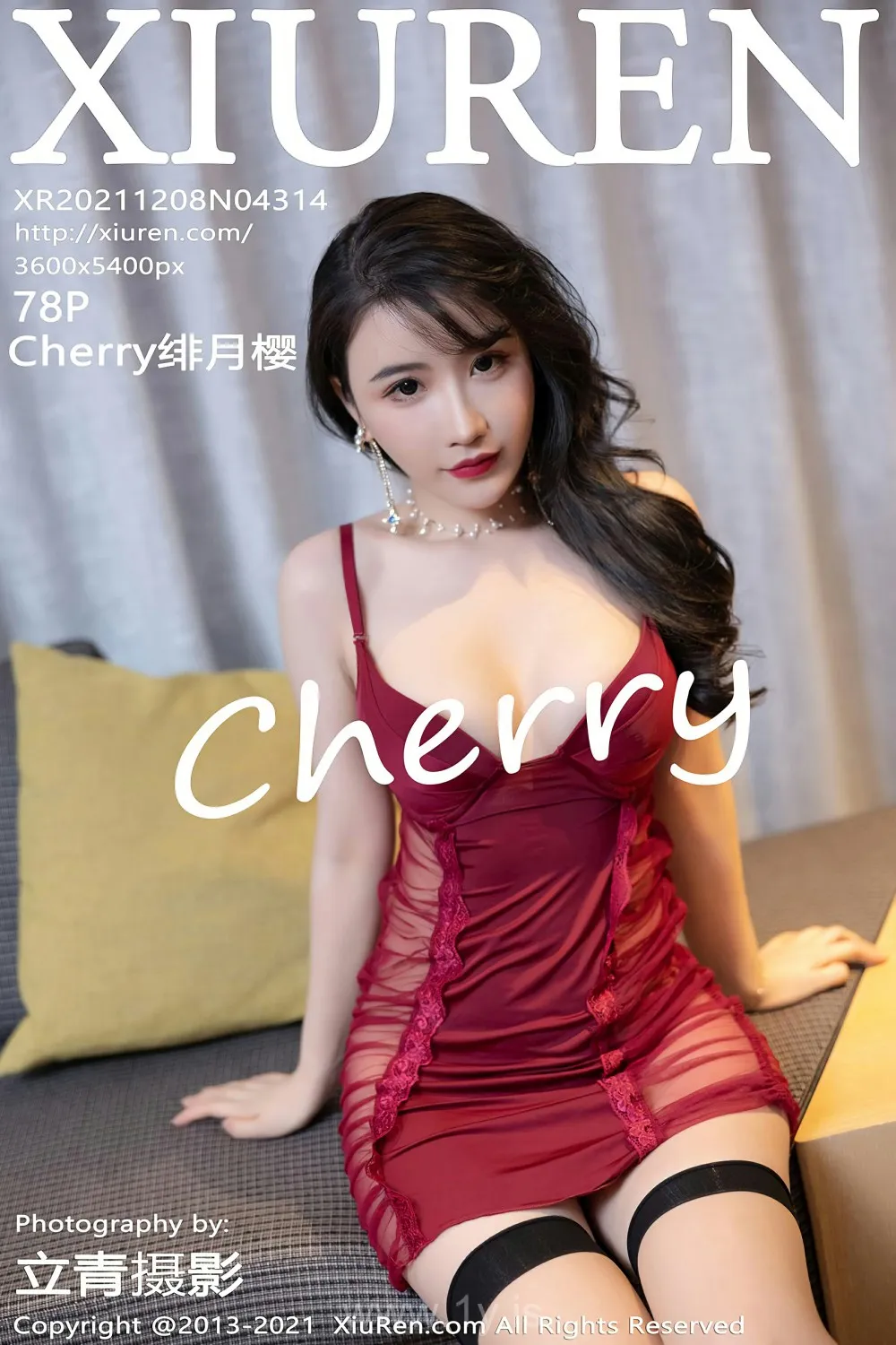 XIUREN(秀人网) NO.4314 Lively Asian Peri Cherry绯月樱_红色睡衣
