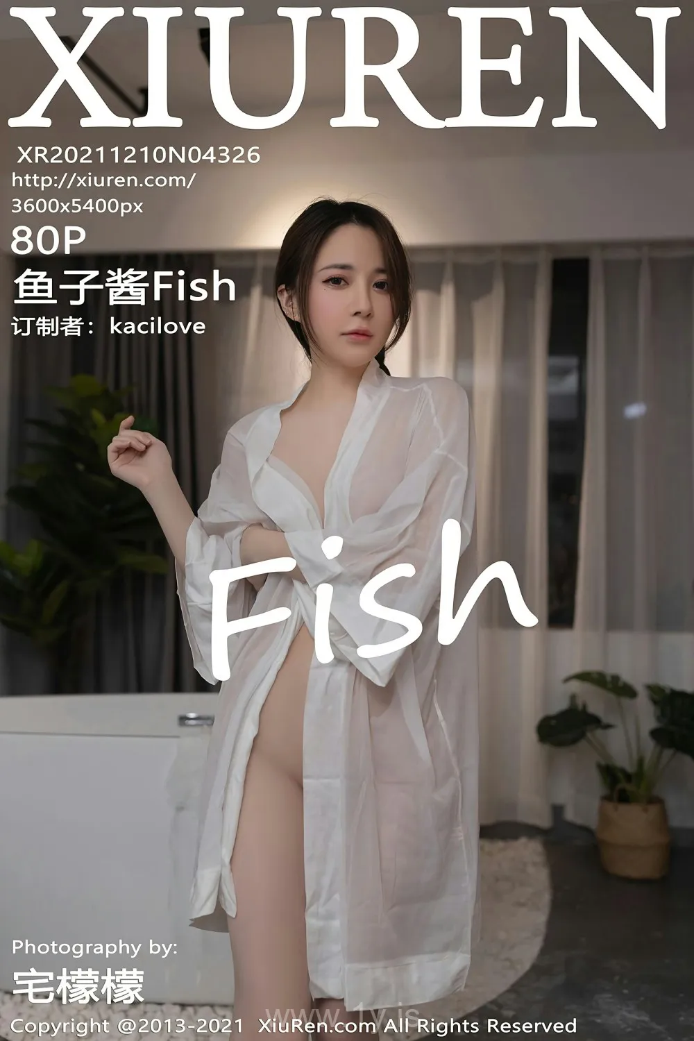 XIUREN(秀人网) NO.4326 Nice-looking & Lovely Chinese Homebody Girl 鱼子酱Fish_浴室写真