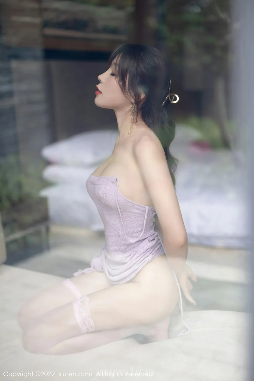 XIUREN(秀人网) NO.4734 Lively & Knockout Chinese Goddess 芝芝Booty_紫色吊带